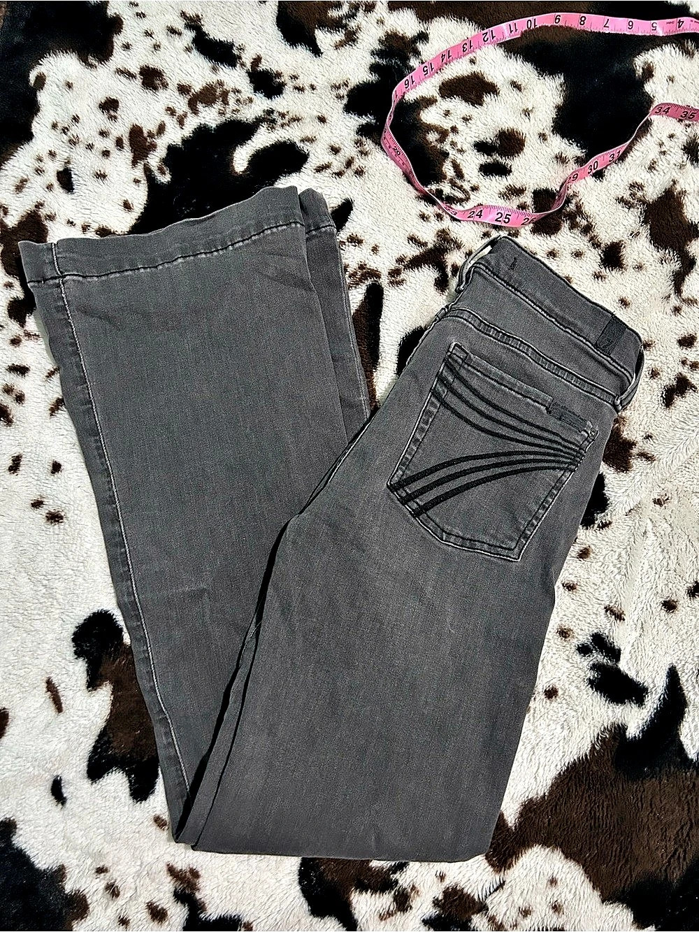 7 For All Mankind flare Jeans Gray Waist 26